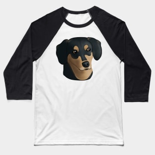 Daisy the Hound (Large Design) Baseball T-Shirt